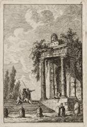 Plaque quatre des Soirées à Rome (Hubert Robert) - Muzeo.com