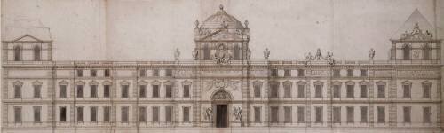 Projet pour la façade orientale du Louvre (Charles Le Brun) - Muzeo.com