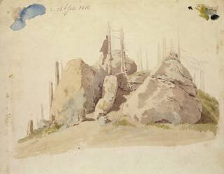 Rock and Tree: étude inachevée (Caspar David Friedrich) - Muzeo.com