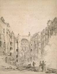 Ruines de l'Opéra après l'incendie de 1781 (Hubert Robert) - Muzeo.com