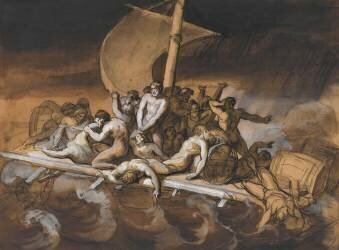 Scène de cannibalisme sur Le radeau de la Méduse (Théodore Géricault) - Muzeo.com