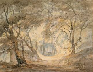 Scène forestière avec personnages (Joseph Mallord William Turner) - Muzeo.com