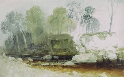 Sur le Washburn : Une étude (Joseph Mallord William Turner) - Muzeo.com