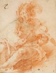 Un homme assis jouant du violon (Pierre Paul Rubens) - Muzeo.com