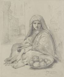 Une Algérienne qui vend des grenades (William Bouguereau) - Muzeo.com