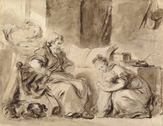 Une prière pour Grand-papa (Jean-Honoré Fragonard) - Muzeo.com