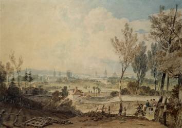 Une vue d'Oxford depuis le côté sud de Headington Hill (Joseph Mallord William Turner) - Muzeo.com