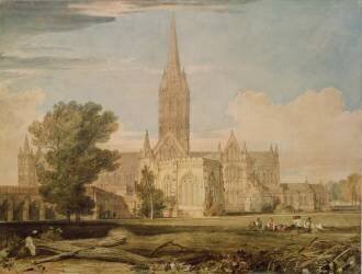 Vue sud de la cathédrale de Salisbury (Joseph Mallord William Turner) - Muzeo.com