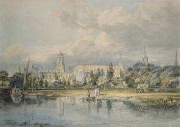 Vue sud de l'église du Christ depuis les prairies (Joseph Mallord William Turner) - Muzeo.com