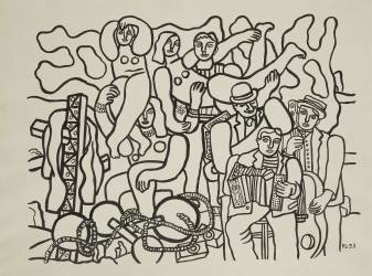 Acrobates et musiciens (Fernand Léger) - Muzeo.com