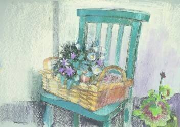 Campanules et marguerites (Claire Spencer) - Muzeo.com