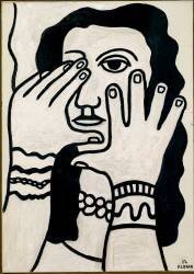La femme aux cheveux noirs (Fernand Léger) - Muzeo.com