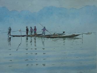 Pêche au lac Inle (Wilson Clive) - Muzeo.com