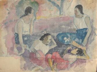 Album Noa Noa : Tahitiennes assises dans un paysage (Paul Gauguin) - Muzeo.com