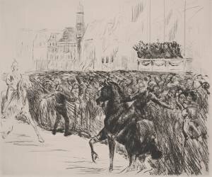 Arrivée de la reine de Hollande (Max Liebermann) - Muzeo.com