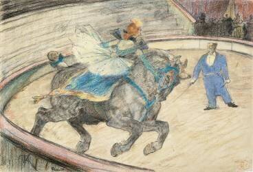 Au cirque : le travail sur le ring (Henri de Toulouse-Lautrec) - Muzeo.com