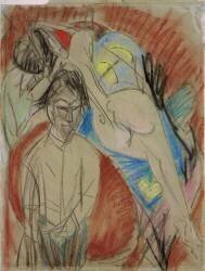 Autoportrait avec nu (Ernst Ludwig Kirchner) - Muzeo.com