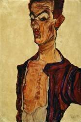 Autoportrait criant (Egon Schiele) - Muzeo.com