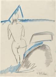 Baigneur sur la plage (Ernst Ludwig Kirchner) - Muzeo.com