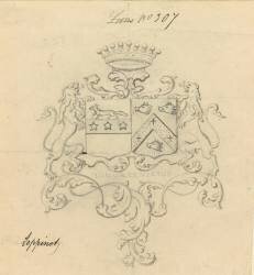 Blason aux armes du comte de Loppinot (Emile Gallé) - Muzeo.com