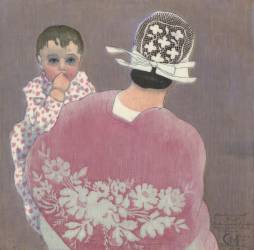 Bretonne avec son enfant (Carl Moser) - Muzeo.com