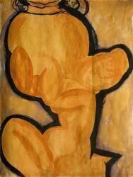 Caryatide avec un vase (Amedeo Modigliani) - Muzeo.com