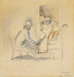 Cireur de chaussures de la Nouvelle-Orléans (Jules Pascin) - Muzeo.com
