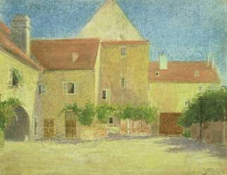 Cour d'une forge (Egon Schiele) - Muzeo.com