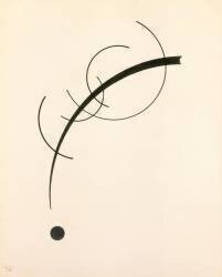 Courbe libre vers le point - Son d'accompagnement des courbes géométriques (Wassily Kandinsky) - Muzeo.com