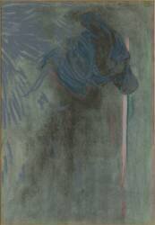 Crépuscule : personnage en bleu (Alfons Mucha) - Muzeo.com