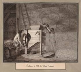 Cribleurs de blé (Jean-Jacques Lequeu) - Muzeo.com