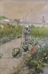 Dans le potager (Carl Larsson) - Muzeo.com