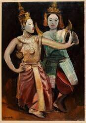 Danseuses cambodgiennes (Jean-Gabriel Daragnès) - Muzeo.com