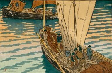 Départ de sardiniers à Tréboul (Henri Rivière) - Muzeo.com