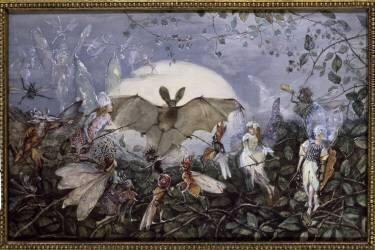 Des hordes de fées attaquent une chauve-souris (John Anster Fitzgerald) - Muzeo.com
