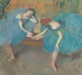 Deux danseuses au repos ou Danseuses en bleu (Edgar Degas) - Muzeo.com