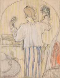 Devant le miroir (Edouard Vuillard) - Muzeo.com