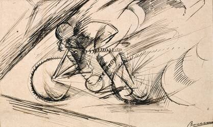 Dynamisme d'un cycliste (Umberto Boccioni) - Muzeo.com