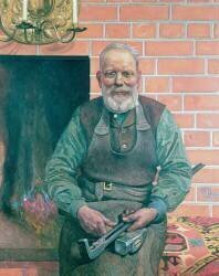 Erik Erikson, le forgeron (Carl Larsson) - Muzeo.com