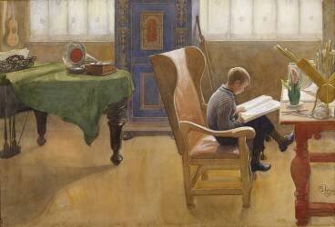 Esbjorn dans le coin des études (Carl Larsson) - Muzeo.com