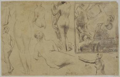 Esquisses de femmes nues vues de dos (Henri Fantin-Latour) - Muzeo.com