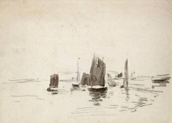 Etude de voiliers sur l'eau (Eugène Boudin) - Muzeo.com