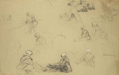 Étude des réparateurs de filet (Max Liebermann) - Muzeo.com