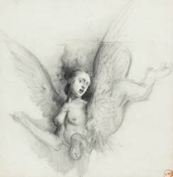 Etude pour le Sphinx deviné (Gustave Moreau) - Muzeo.com