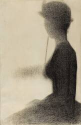 Femme assise avec un parasol (Georges Seurat) - Muzeo.com