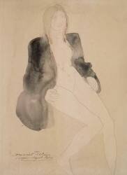 Femme assise nue sous une veste (Auguste Rodin) - Muzeo.com