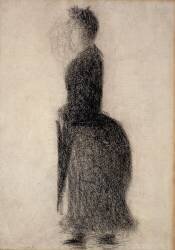 Femme avec un parasol (Georges Seurat) - Muzeo.com