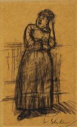 Femme avec une main dans les cheveux (William James Glackens) - Muzeo.com