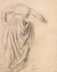 Femme de dos montant dans un char, étude pour Sémiramis (Edgar Degas) - Muzeo.com