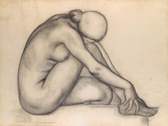 Femme nue, assise, de profil à droite (Aristide Maillol) - Muzeo.com